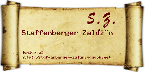 Staffenberger Zalán névjegykártya