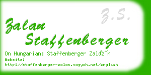 zalan staffenberger business card